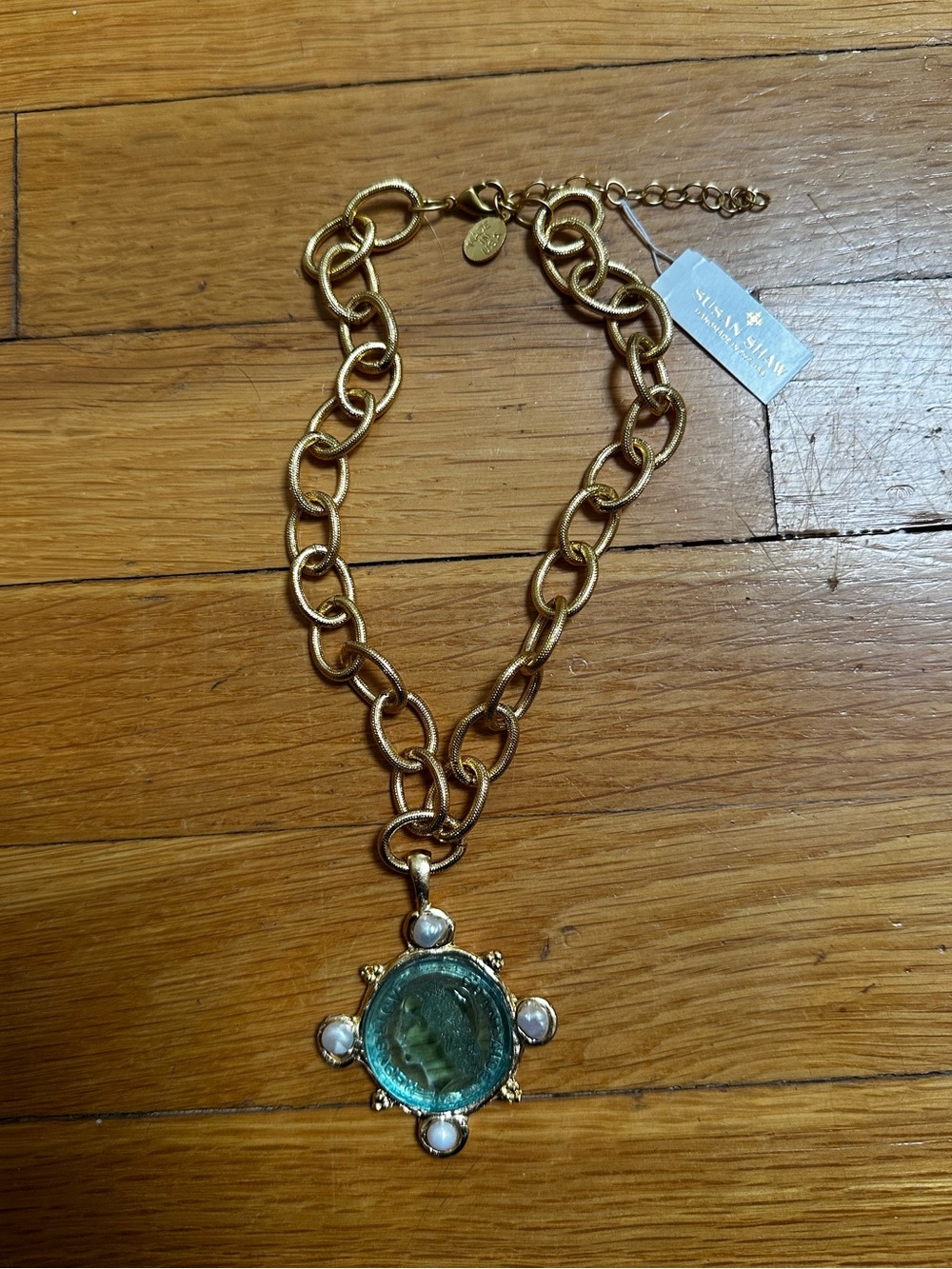 Susan Shaw Venetian Glass Chain Necklace